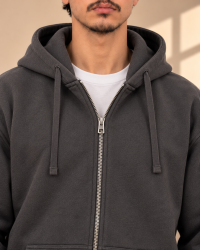 سویشرت ساده خاکستری دیتیل 1