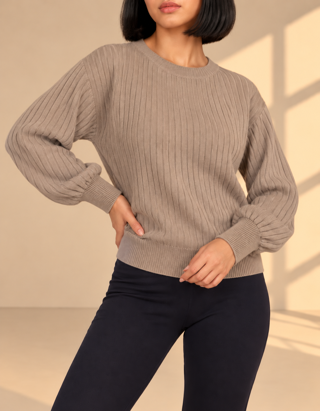 nobrand - women - blouse - cream - front 3 بافت نازک ای وی وی - تصویر 1